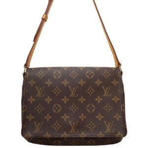 Louis Vuitton Monogram Leather Brown Musette Tango Short Shoulder Bag
